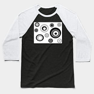 Experimental Geometric Circle Print Pattern Baseball T-Shirt